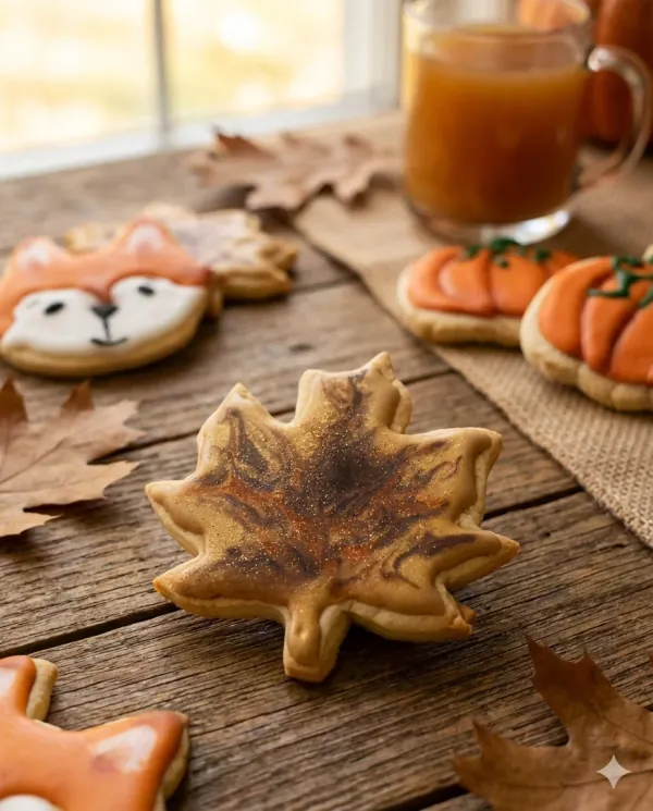 Autumn Gender reveal biscuits