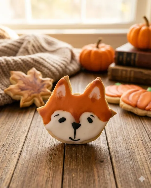 Autumn Gender reveal biscuits